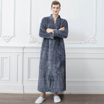Extra Lange Unisex Badjas van Coral Fleece - Warm en Comfortabel - Andy
