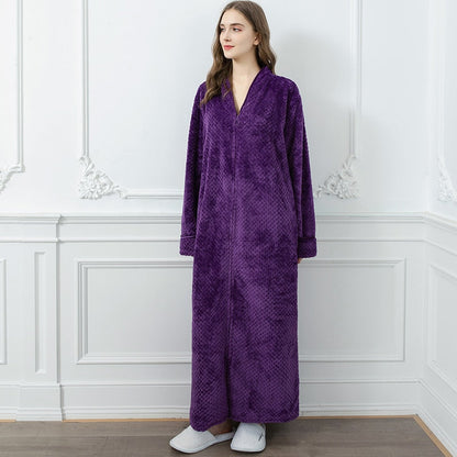 Extra Lange Unisex Badjas van Coral Fleece - Warm en Comfortabel - Andy