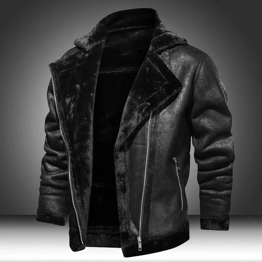 Warme leren winterjas voor heren – Jack
