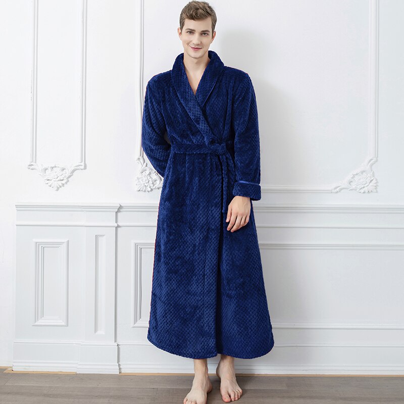 Extra Lange Unisex Badjas van Coral Fleece - Warm en Comfortabel - Andy