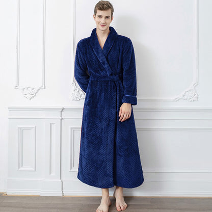 Extra Lange Unisex Badjas van Coral Fleece - Warm en Comfortabel - Andy