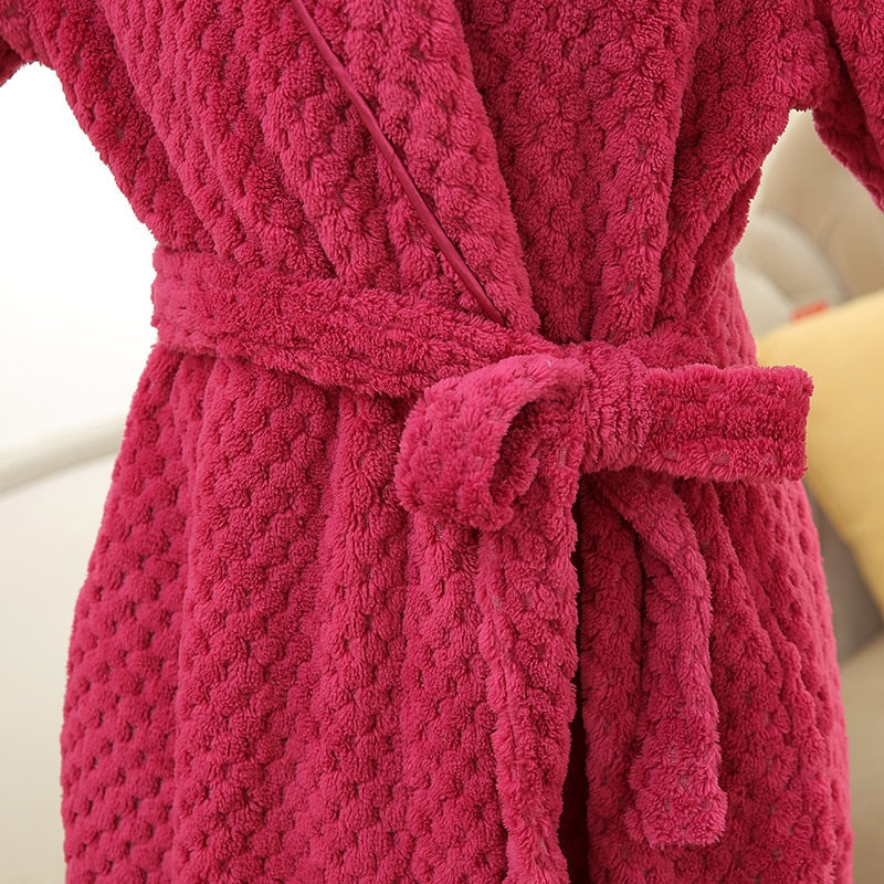 Extra Lange Unisex Badjas van Coral Fleece - Warm en Comfortabel - Andy