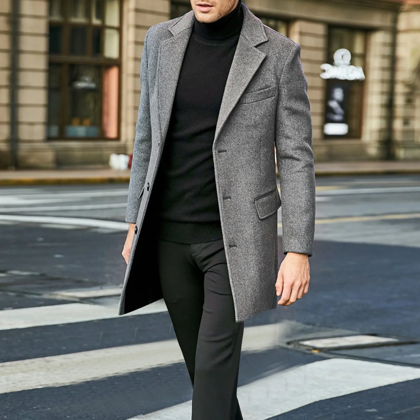 Heren Vintage Lange Trenchcoat – Thomas