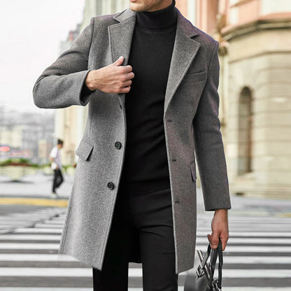 Heren Vintage Lange Trenchcoat – Thomas