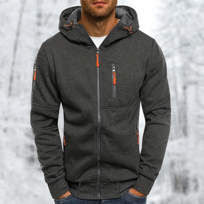Warme hoodie met rits voor wintercomfort – Ruben