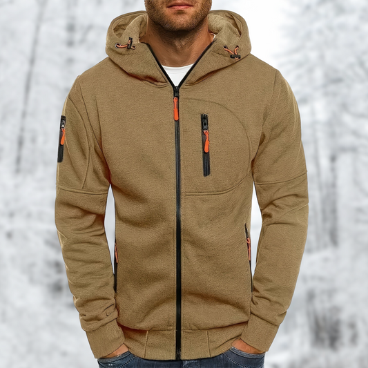 Warme hoodie met rits voor wintercomfort – Ruben