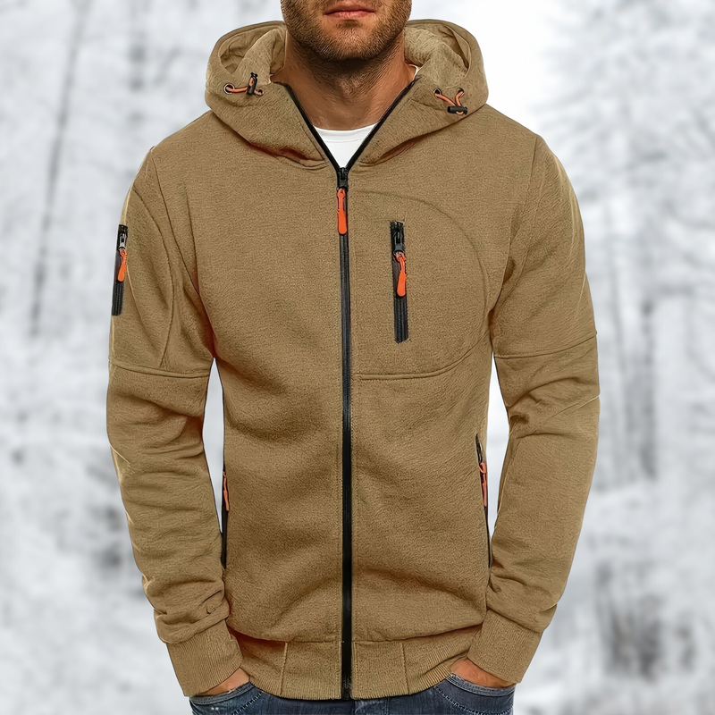 Warme hoodie met rits voor wintercomfort – Ruben