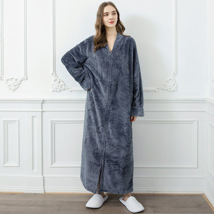 Extra Lange Unisex Badjas van Coral Fleece - Warm en Comfortabel - Andy