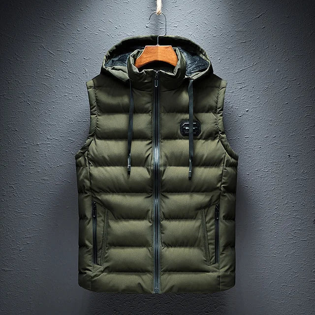 Heren Warme Hooded Waistcoat – Matteo