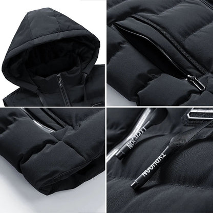 Warme heren bodywarmer met capuchon – Noah