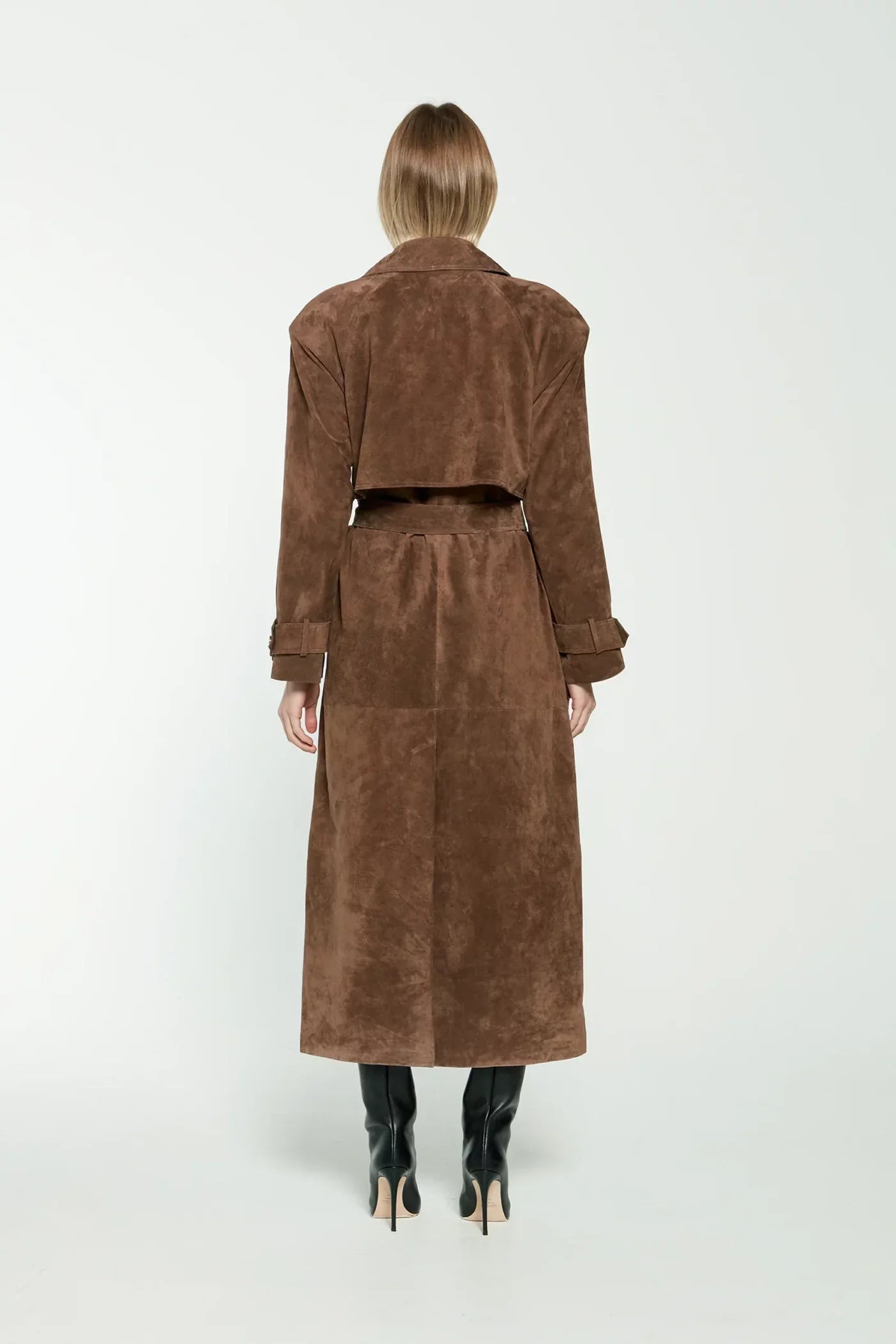 Suède Trenchcoat voor Dames met Ceintuur – Lotte