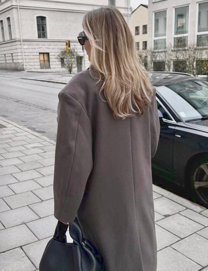 Oversized damesjas met knopen voor winterstijl – Yvina