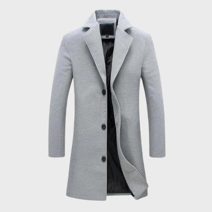 Lange heren winterjas met stijlvolle pasvorm – Benvaro