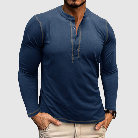 Heren Shirt Lange Mouwen met Knoopdetails – Lucas