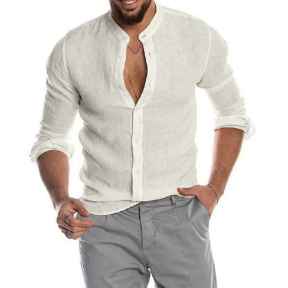 Heren Casual Overhemd Lange Mouwen Knopen – Thomas