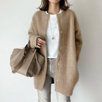 Elegante cashmere damescardigan met fluffy mouwen – Elise