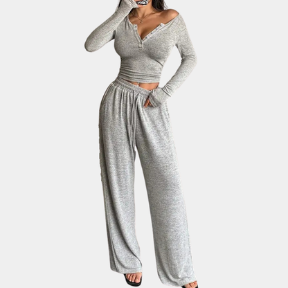 Elegante tweedelige dames set voor stijl en comfort – Sophie