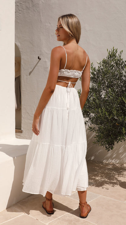 Midi Jurk Uitsnede Rechte Halslijn Elegant Design – Amalia