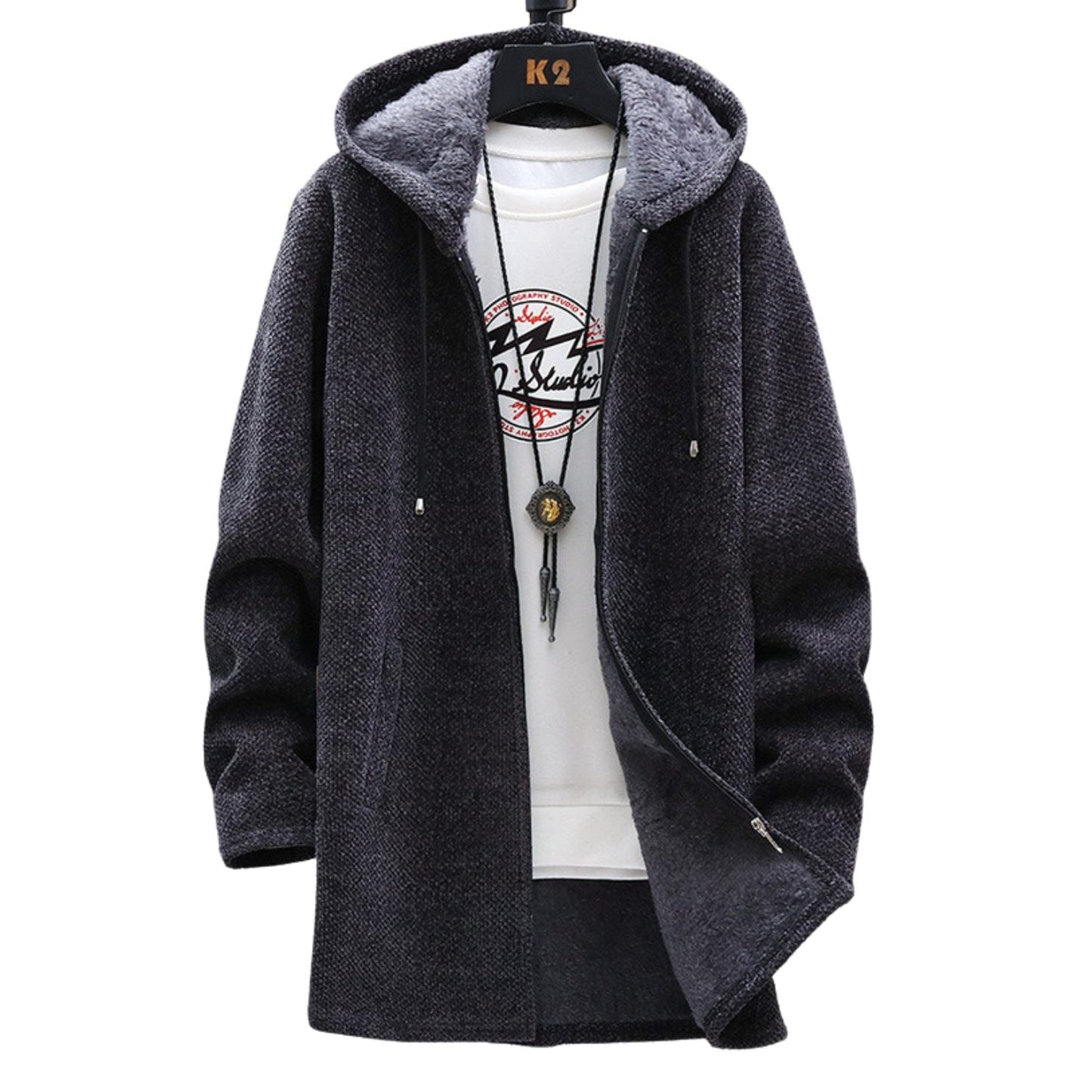 Warme en elegante hoodie met zakken en capuchon – Laura