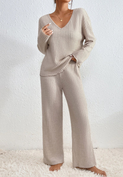Comfortabele Ribgebreide Set voor Dames - Kathy