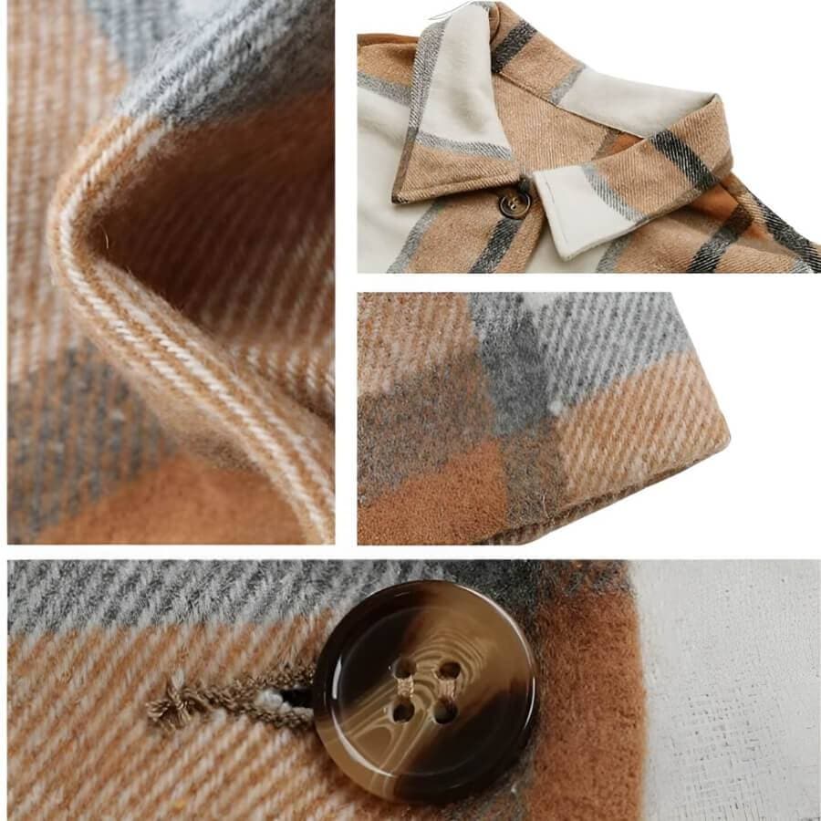 Geruit damesvest met zachte stof – Lorie