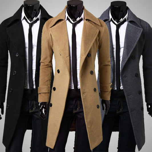 Britse Winddichte Trenchcoat met Dubbele Rij Knopen – Hugo