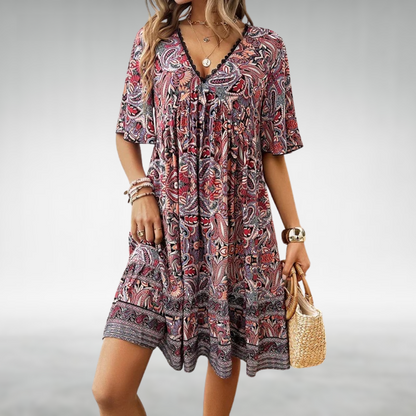 Elegante midi damesjurk met ademend comfort – Sophie
