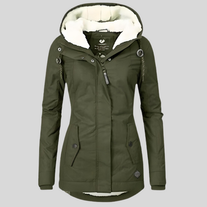 Lange waterdichte winterjas met warme voering – Maggie