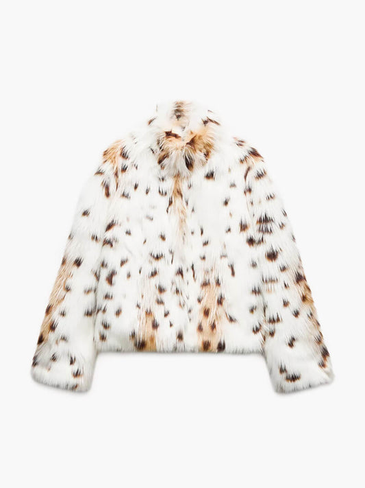 Nepbont Winterjas voor Dames met Luipaardprint – Noëlle