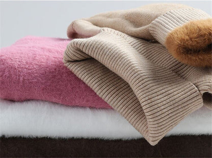Luxe fluweel gevoerde coltrui voor winter – Camille