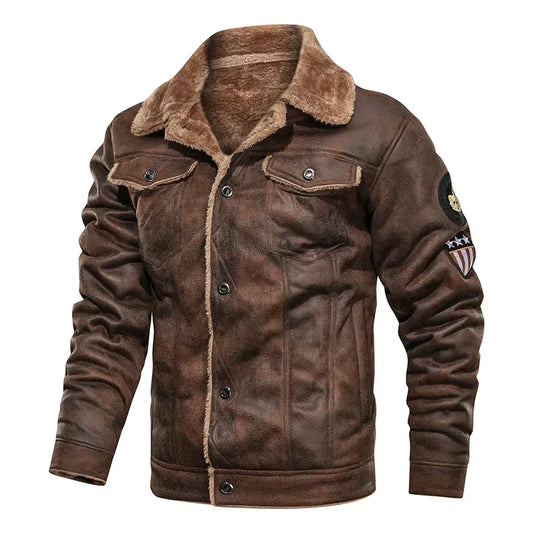 Warme leren winterjas voor heren – Max