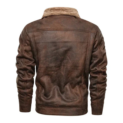 Warme leren winterjas voor heren – Max