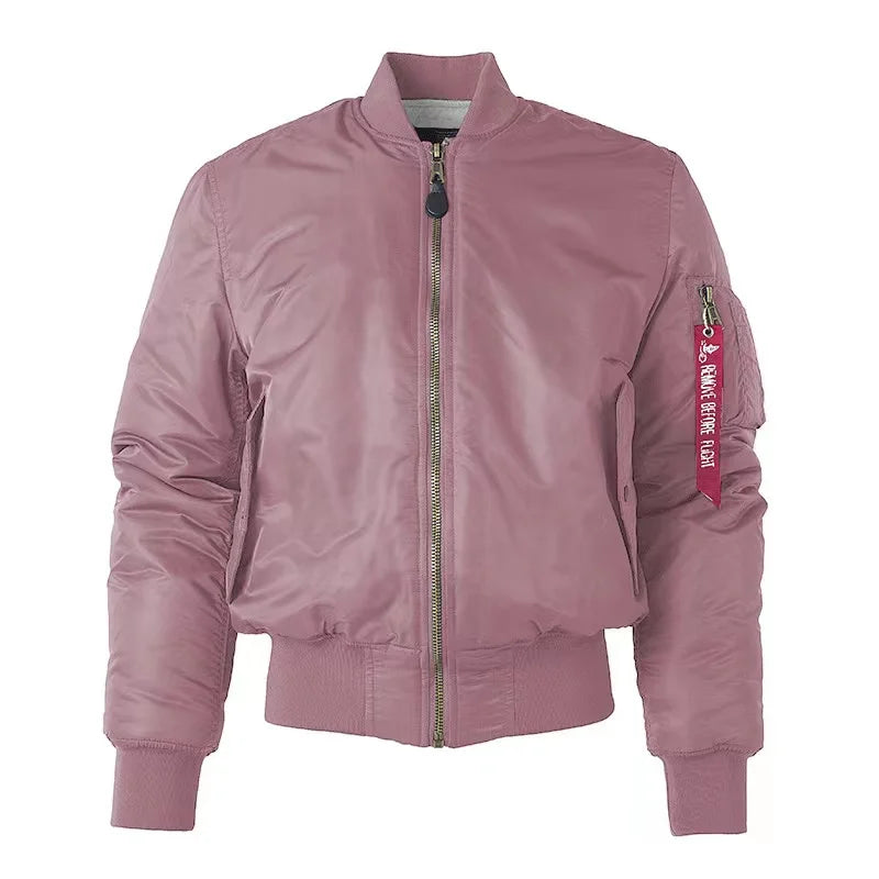 Trendy roze bomberjack voor dames – Sophie