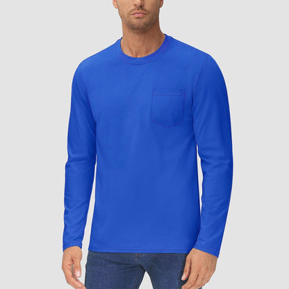 Heren Casual Lange Mouwen T-shirt met Zak – Thomas