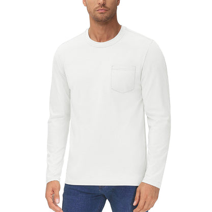 Heren Casual Lange Mouwen T-shirt met Zak – Thomas