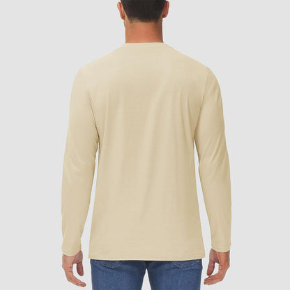 Heren Casual Lange Mouwen T-shirt met Zak – Thomas