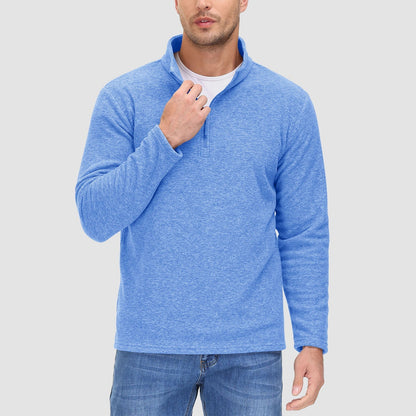Heren Fleece Quarter-Zip Longsleeve – Olivier
