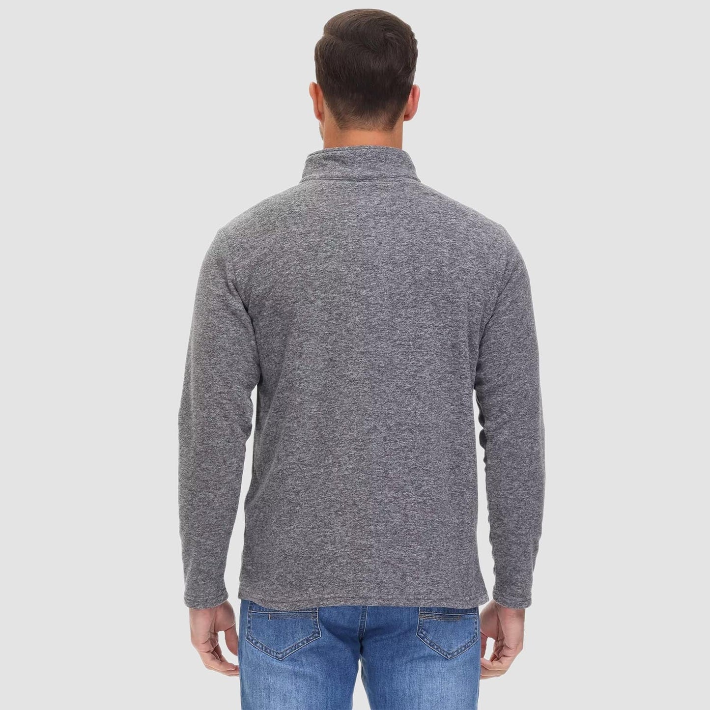 Heren Fleece Quarter-Zip Longsleeve – Olivier