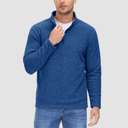Heren Fleece Quarter-Zip Longsleeve – Olivier
