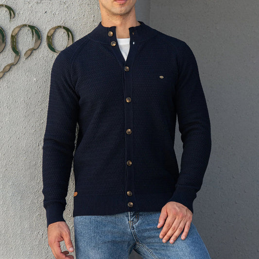 Gebreid heren vest met luxe wolmix – Olivier