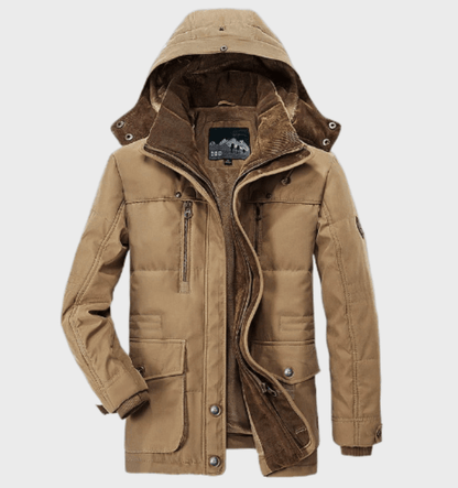 Warme heren winterjas met capuchon en stijl – Milo