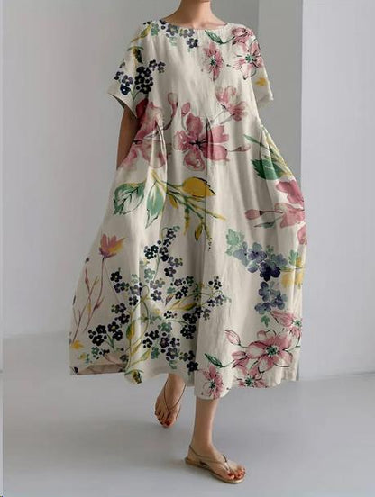 Maxi Jurk Elegant Bloemenprint Tijdloos Design – Noëlle