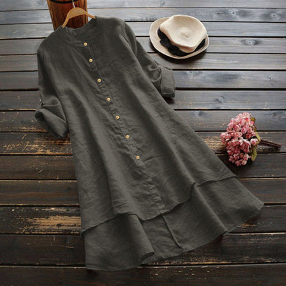 Oversized Katoenen Linnen Zomerjurk voor Dames – Eveline