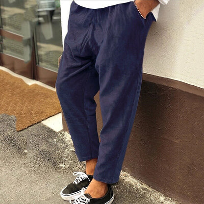 Corduroy Herenbroek Casual Zomer Comfort Fit – Bravexo
