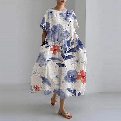 Maxi Jurk Elegant Bloemenprint Tijdloos Design – Noëlle