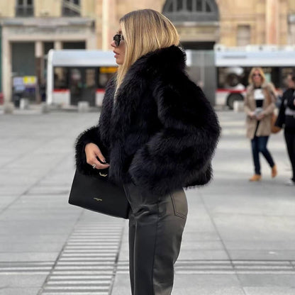 Luxe dames bontjas met warme en elegante pasvorm – Valentina