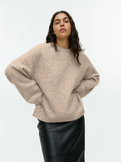 Oversized gehaakte crewneck trui voor dames – Lotte