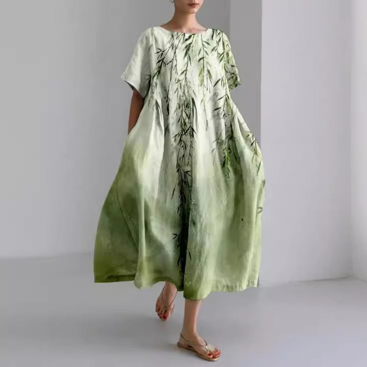 Maxi Jurk Elegant Bloemenprint Tijdloos Design – Noëlle