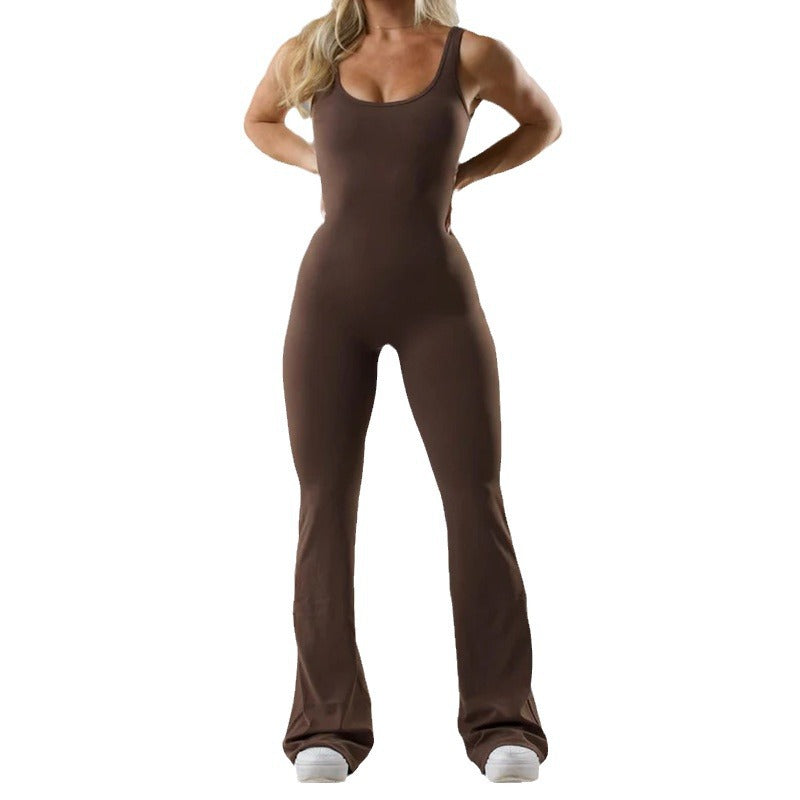 Stretch Damesjumpsuit met Flatterende Pasvorm en Sportieve Look – Arlina