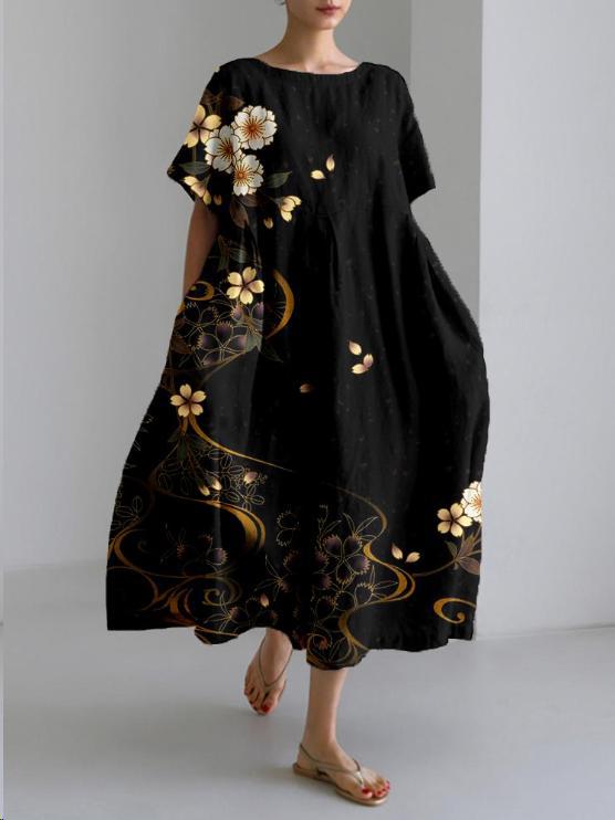 Maxi Jurk Elegant Bloemenprint Tijdloos Design – Noëlle
